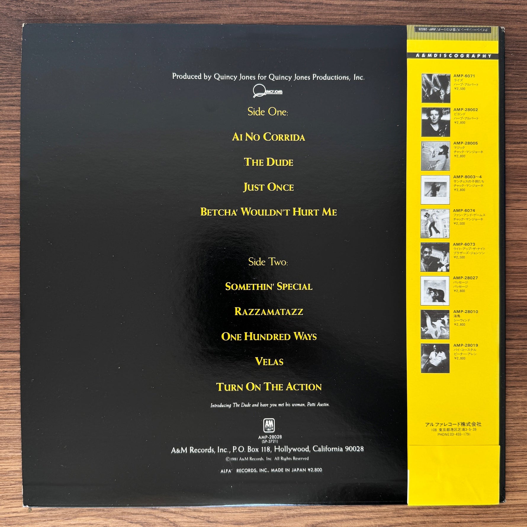 Quincy Jones – The Dude Japan Vinyl