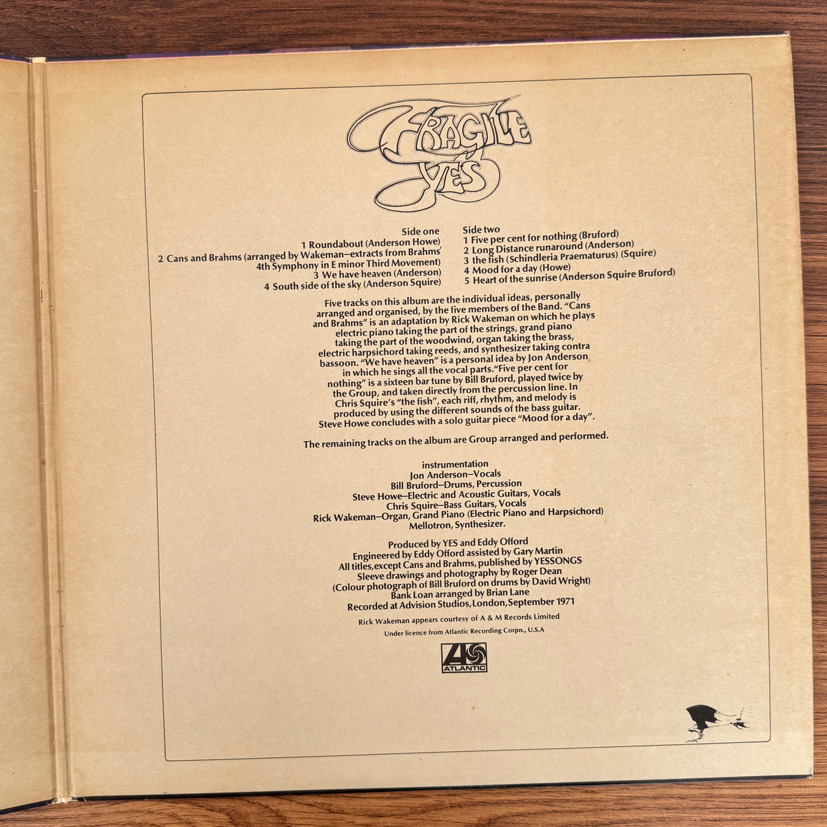 Yes – Fragile Japan Vinyl