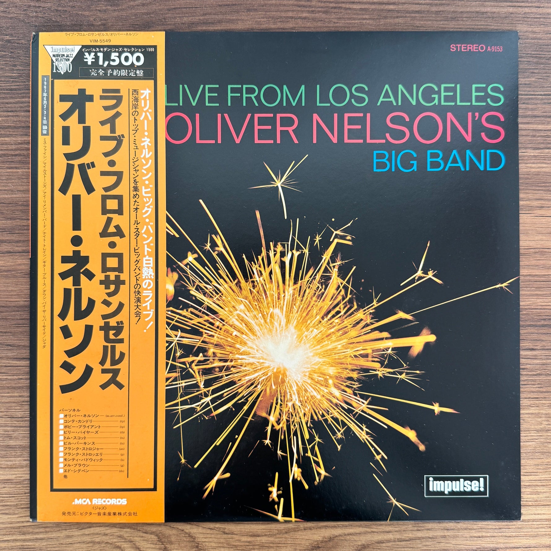 Oliver Nelson's Big Band – Live From Los Angeles Only Japan Vinyl