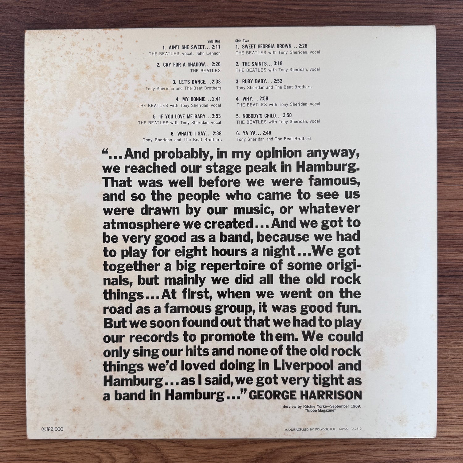 The Beatles featuring Tony Sheridan – In The Beginning (1961)