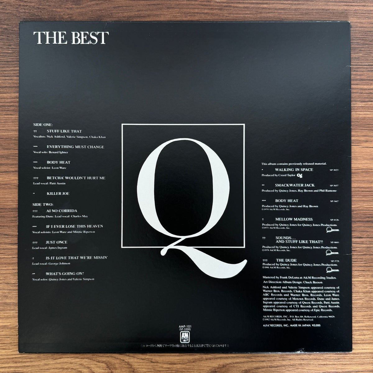 Quincy Jones – The Best Of Quincy Jones Only Japan Vinyl