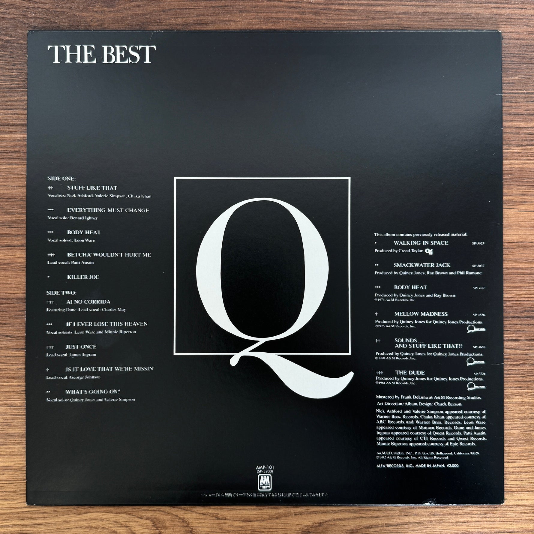 Quincy Jones – The Best Of Quincy Jones Only Japan Vinyl
