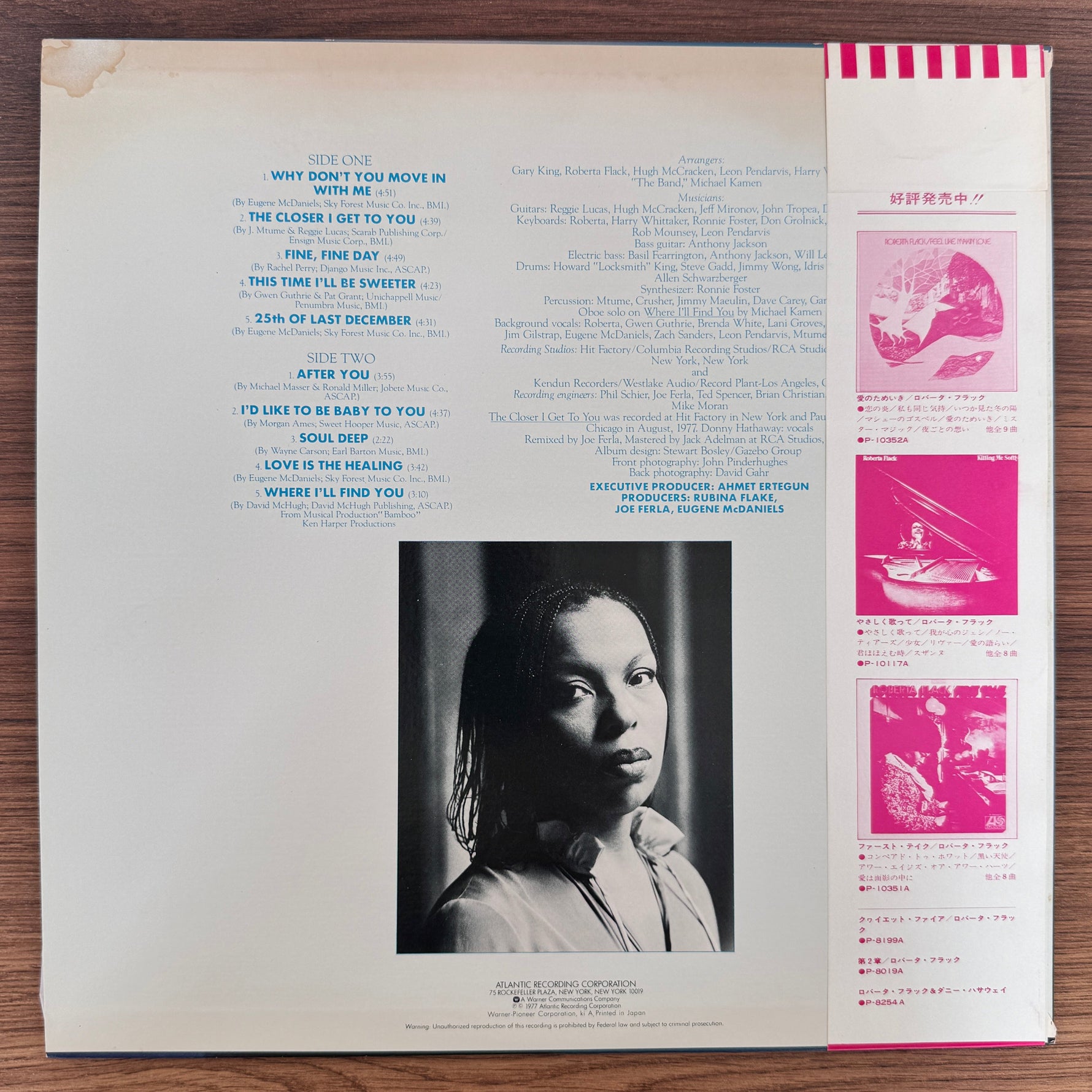 Roberta Flack – Blue Lights In The Basement Japan Vinyl