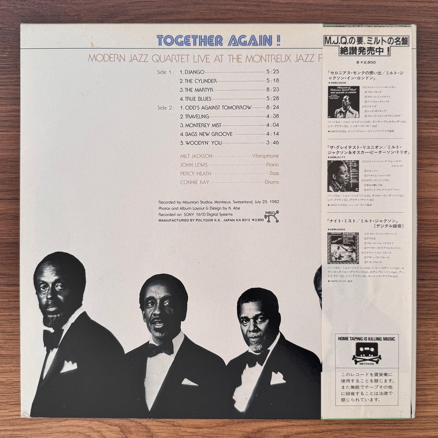 The Modern Jazz Quartet – Together Again! Live At The Montreux Jazz Festival '82