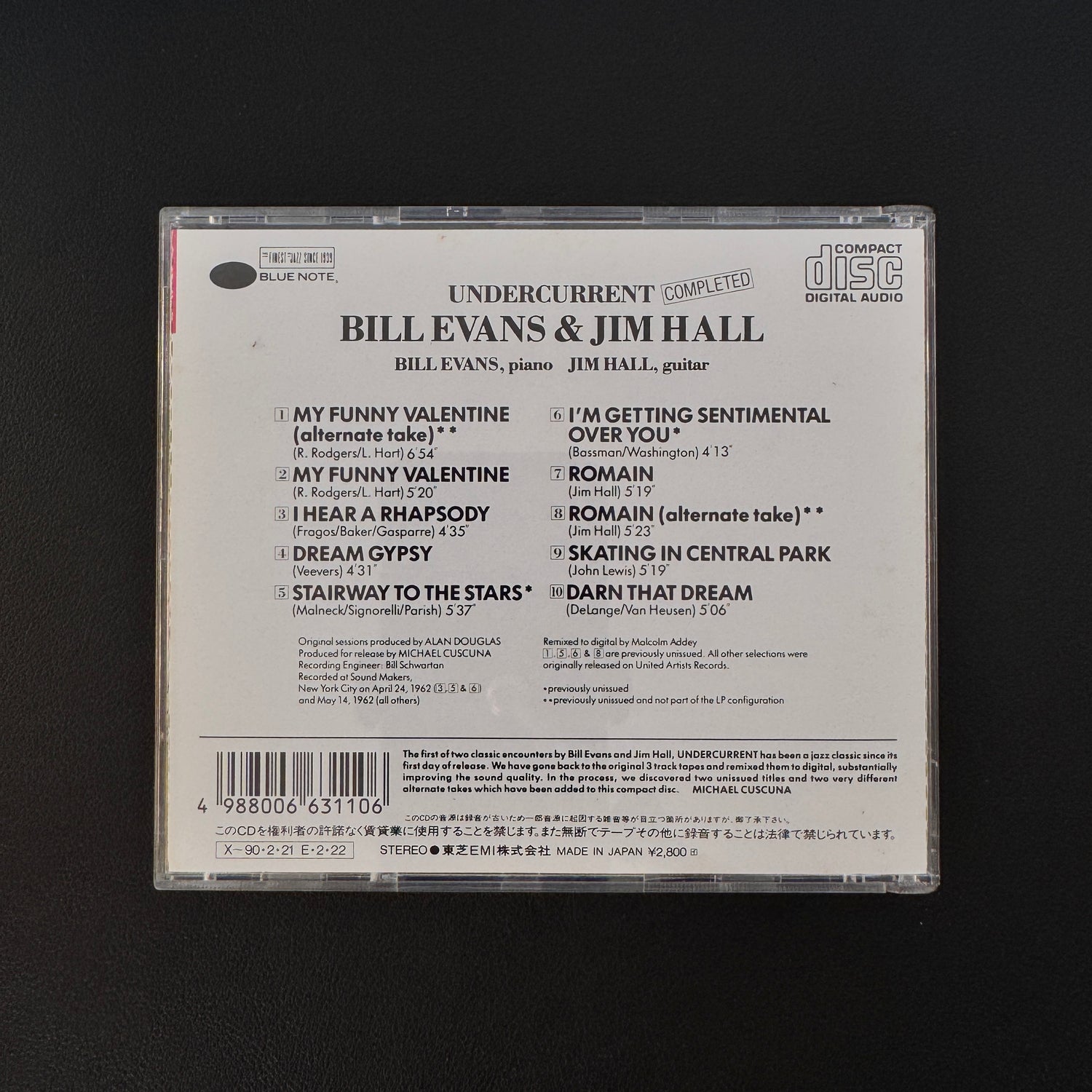 Bill Evans & Jim Hall – Undercurrent [Completed] CD