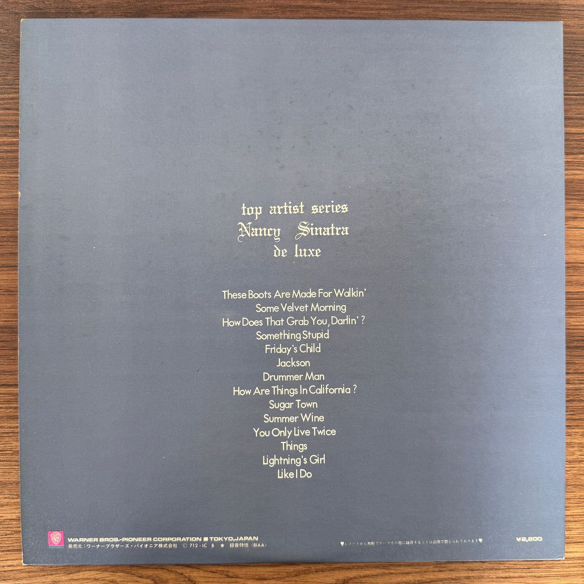 Nancy Sinatra – Nancy Sinatra De Luxe Japan Vinyl