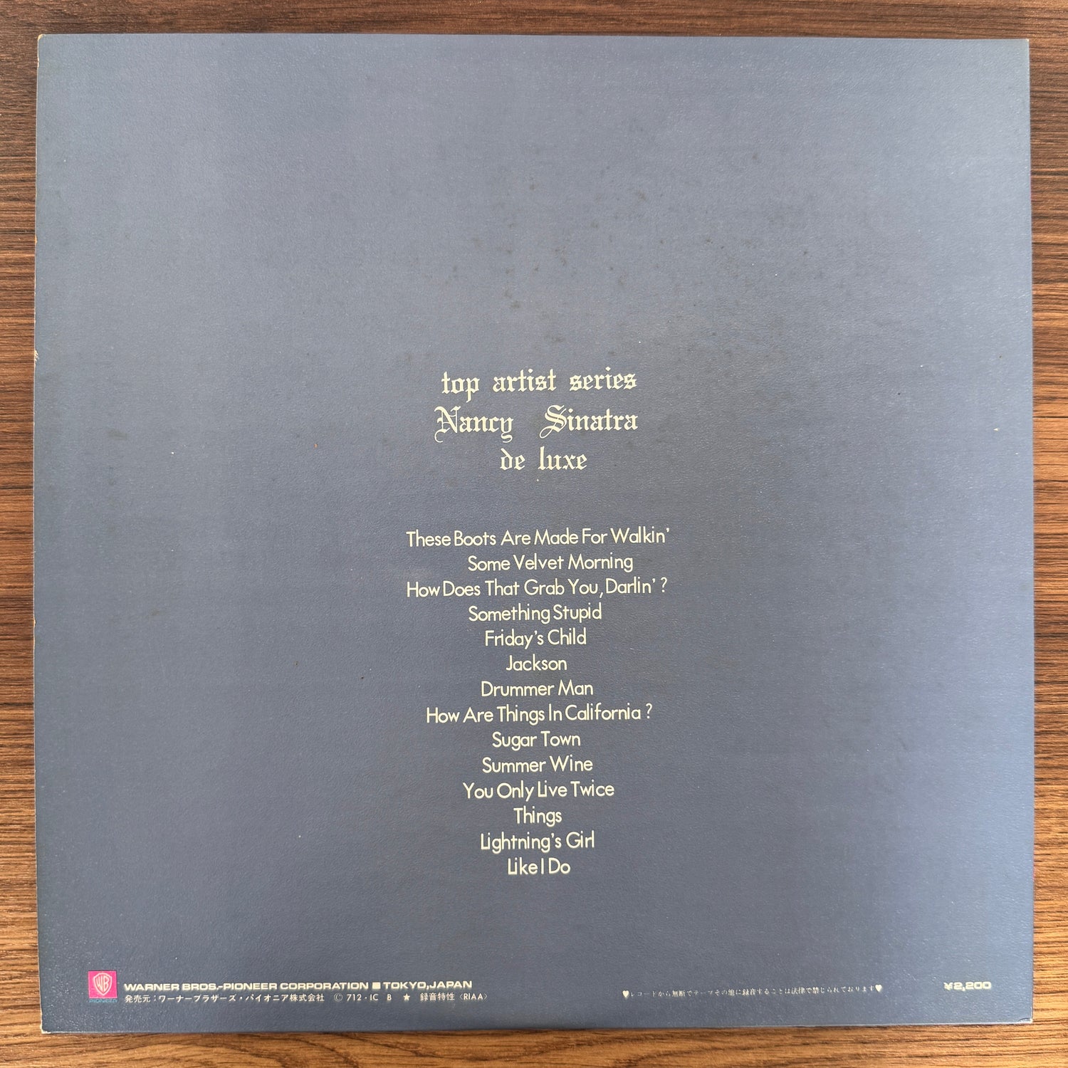 Nancy Sinatra – Nancy Sinatra De Luxe Japan Vinyl