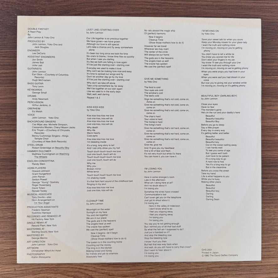 John Lennon & Yoko Ono – Double Fantasy Japan Vinyl
