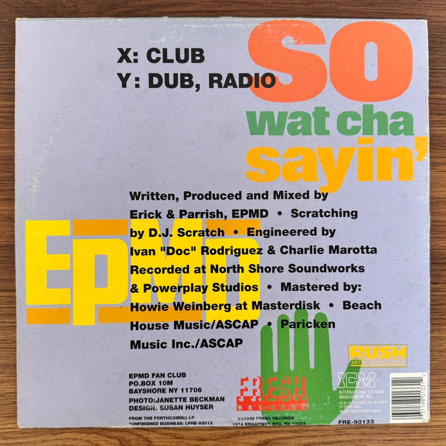 EPMD – So Wat Cha Sayin' Japan Vinyl