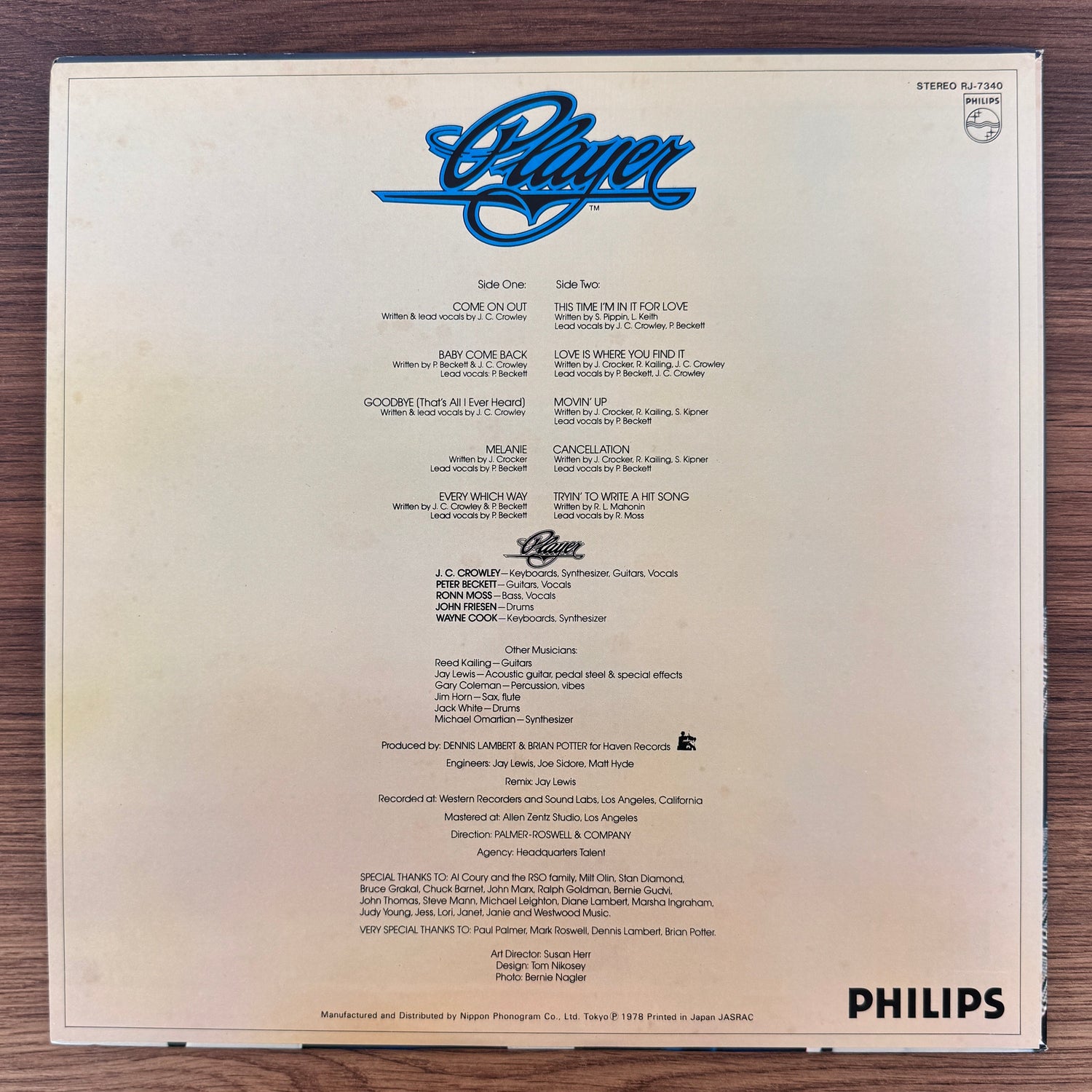 Player – Player Japan Vinyl