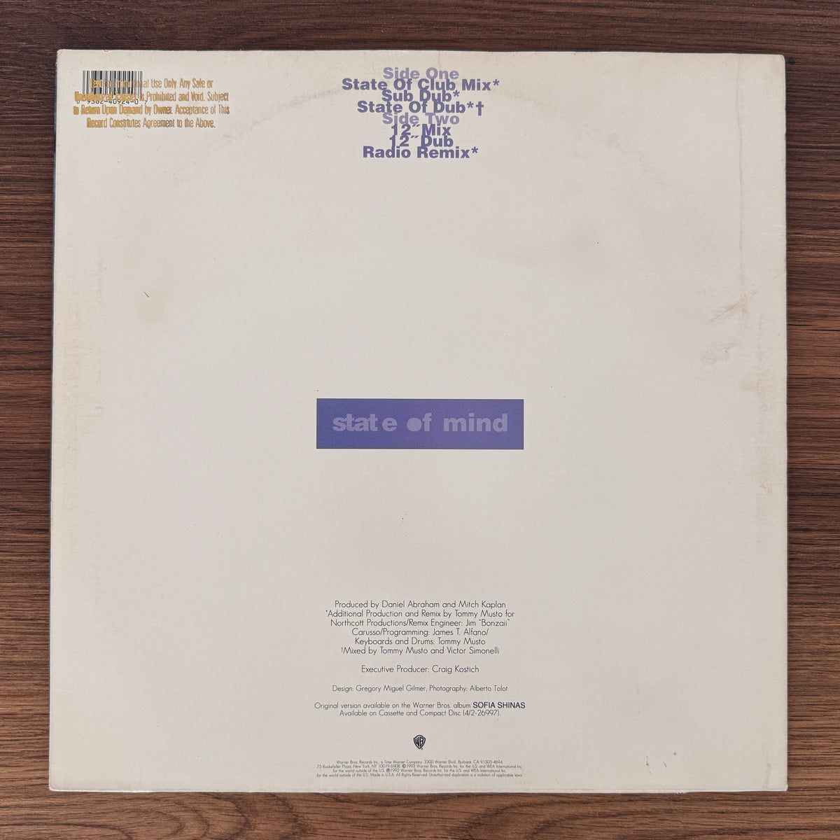 Sofia Shinas – State Of Mind Japan Vinyl