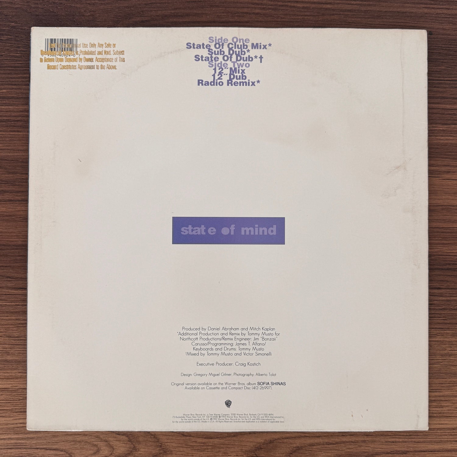 Sofia Shinas – State Of Mind Japan Vinyl