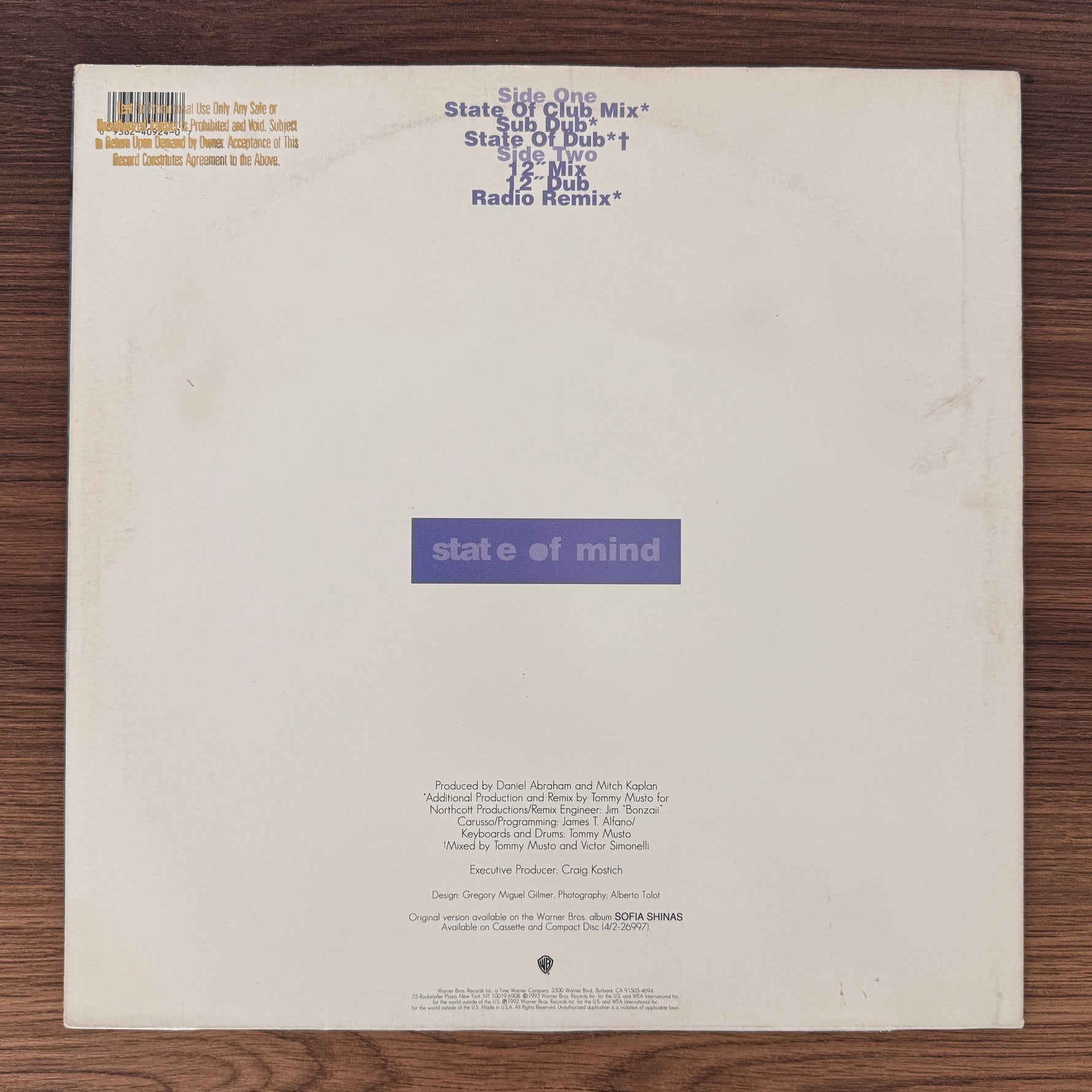 Sofia Shinas – State Of Mind Japan Vinyl