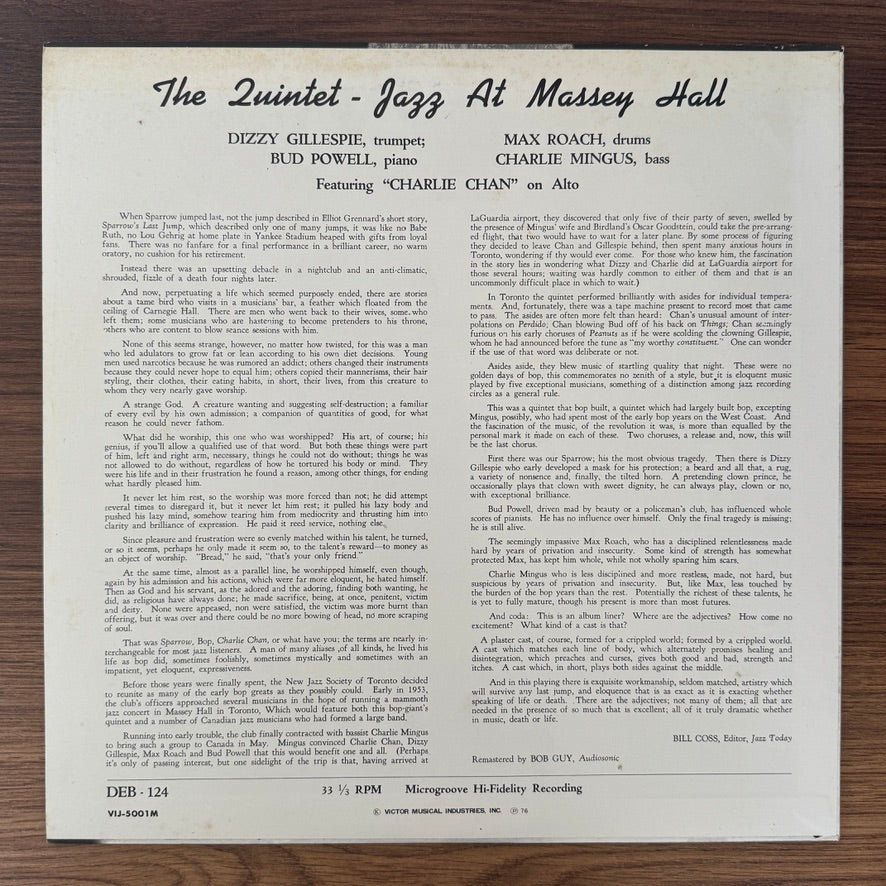 The Quintet – Jazz At Massey Hall
