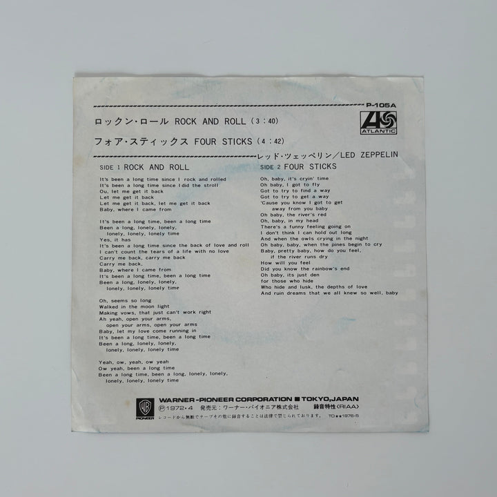 Led Zeppelin – Rock And Roll / Four Sticks – Only Japan Vinyl