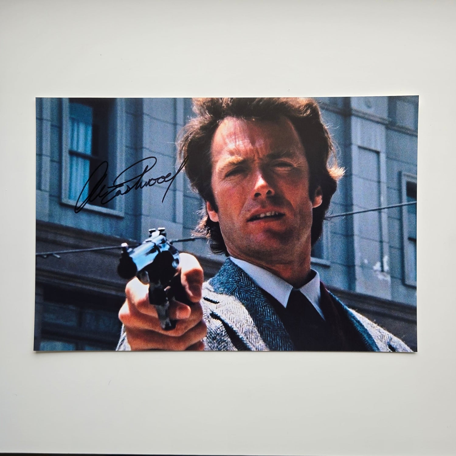 Clint Eastwood 20x30 cm Boyutunda El İmzalı Fotoğraf (Ömür Boyu COA) Japan Vinyl
