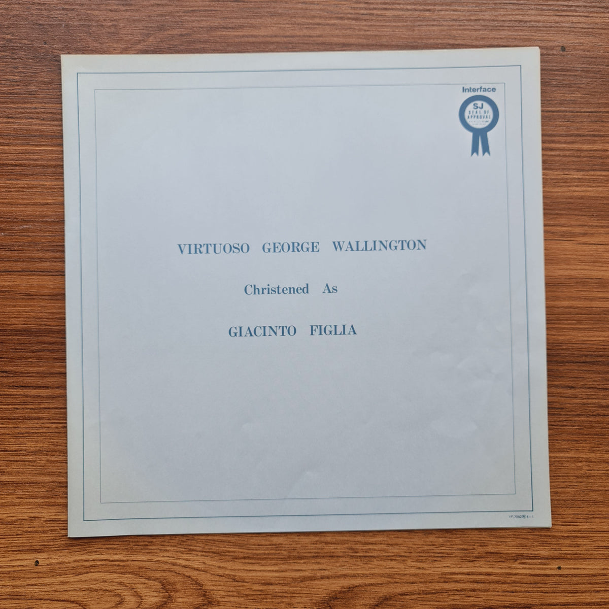 George Wallington – Virtuoso Only Japan Vinyl