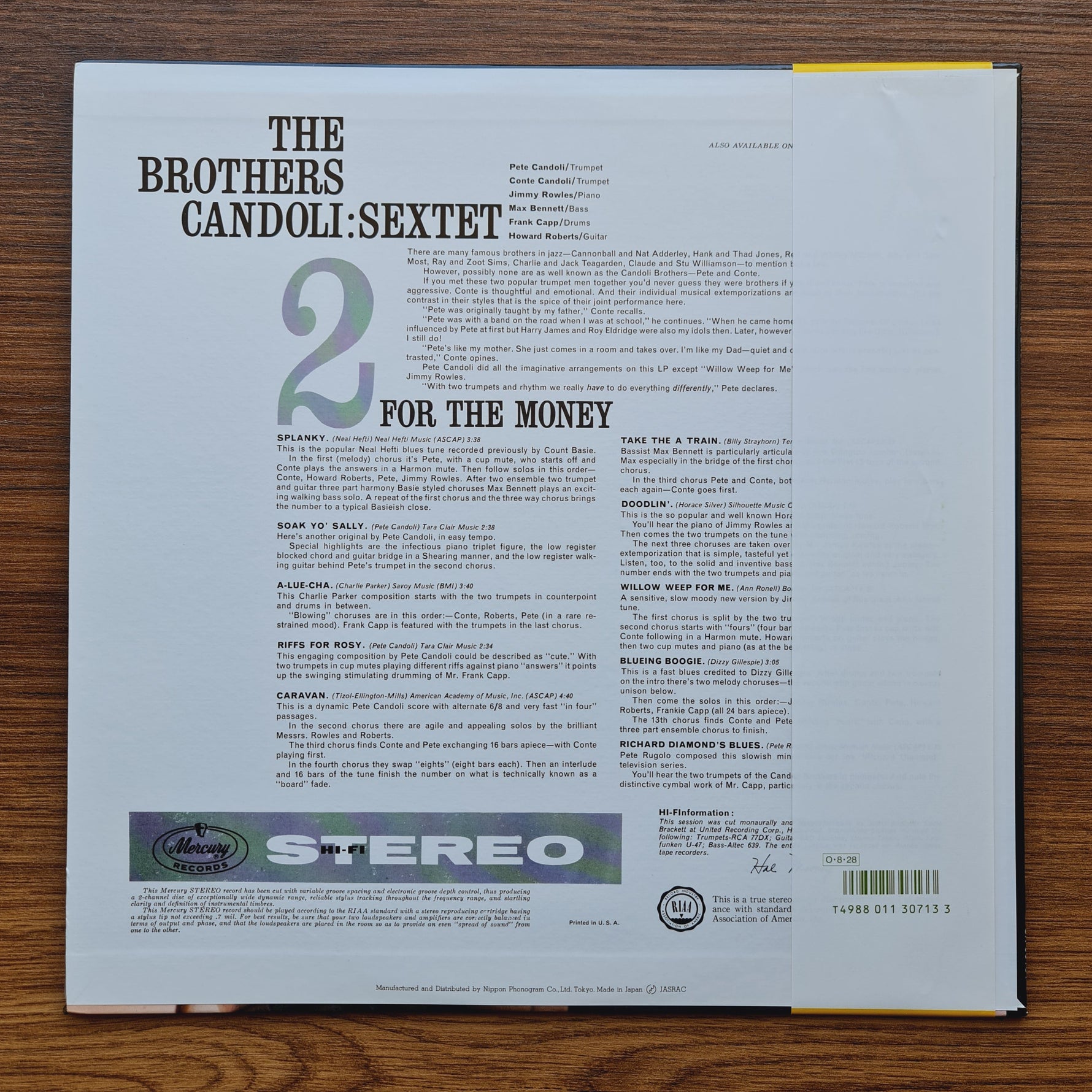 The Brothers Candoli: Sextet – Jazzin' Around!!! Only Japan Vinyl