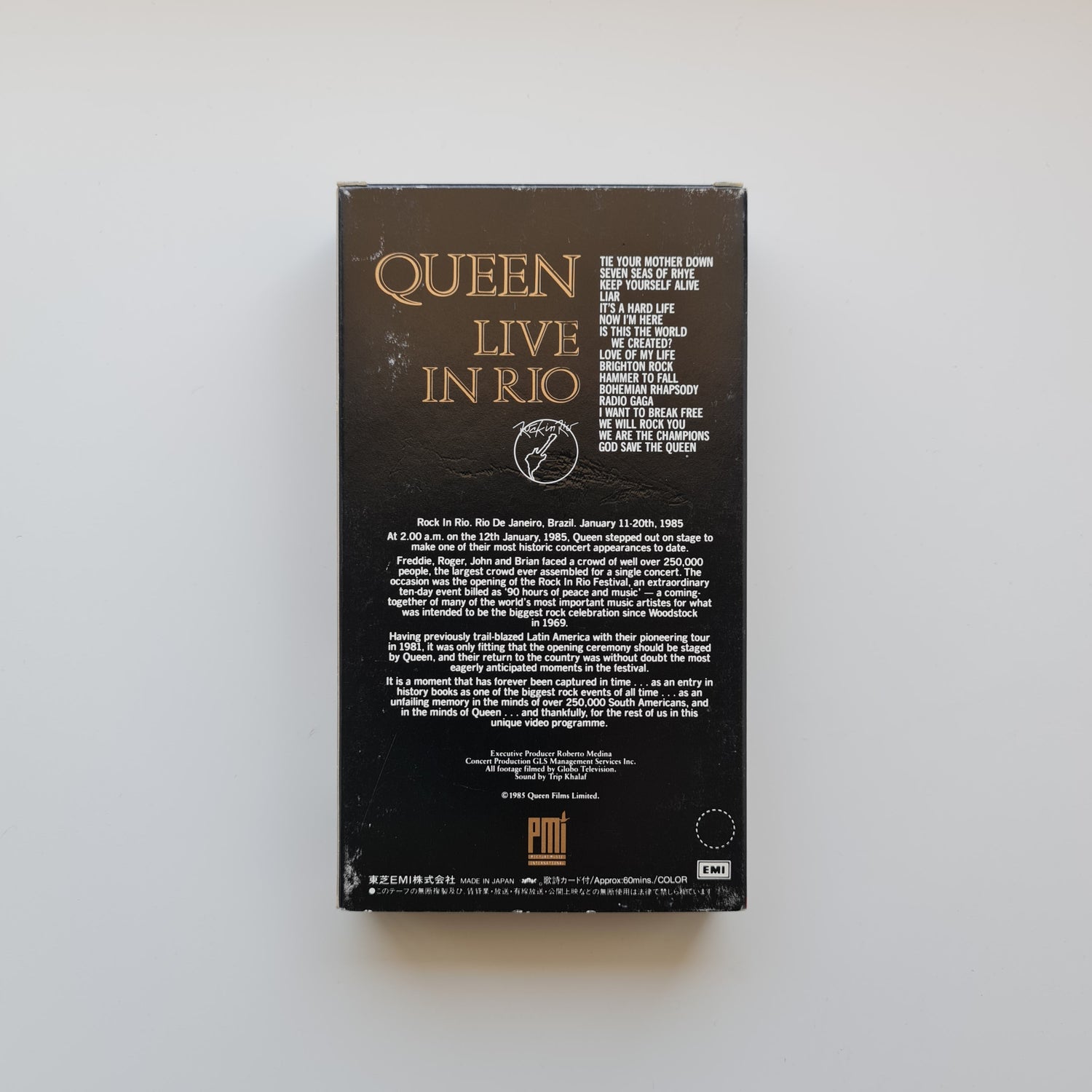 Queen ‎– Live In Rio VHS Only Japan Vinyl