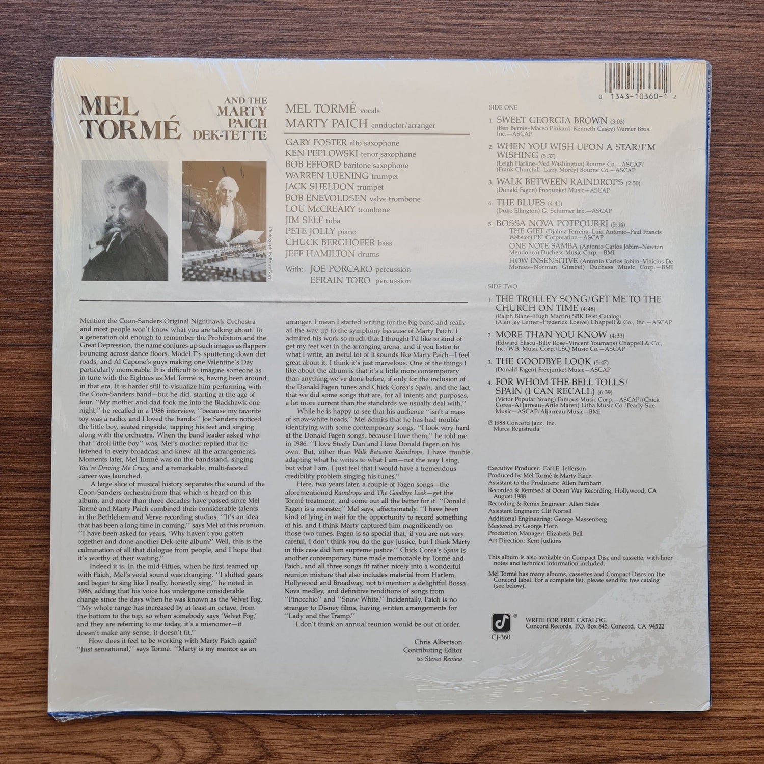 Mel Tormé And The Marty Paich Dek Tette – Reunion Only Japan Vinyl