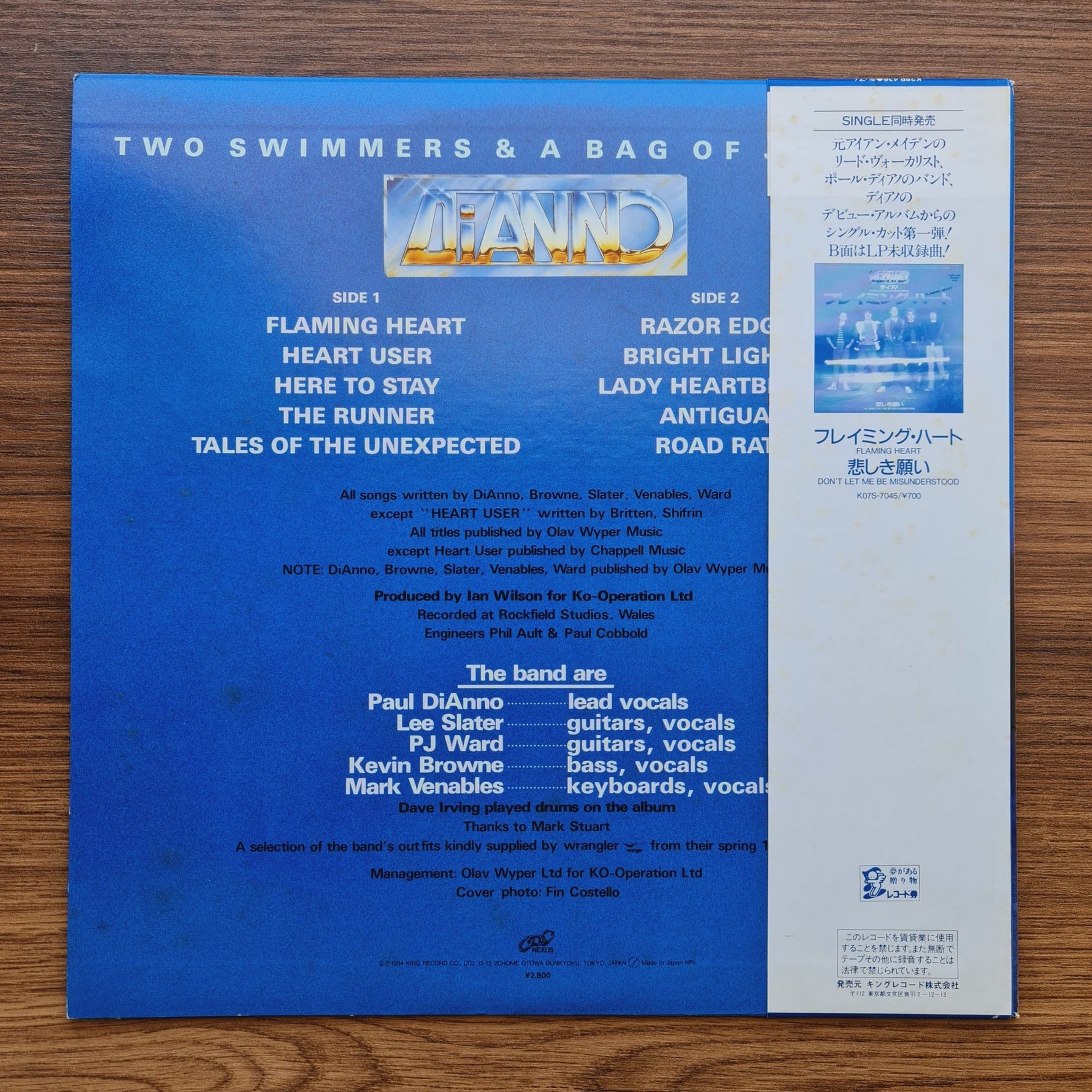 Dianno – Two Swimmers & A Bag Of Jockies Only Japan Vinyl
