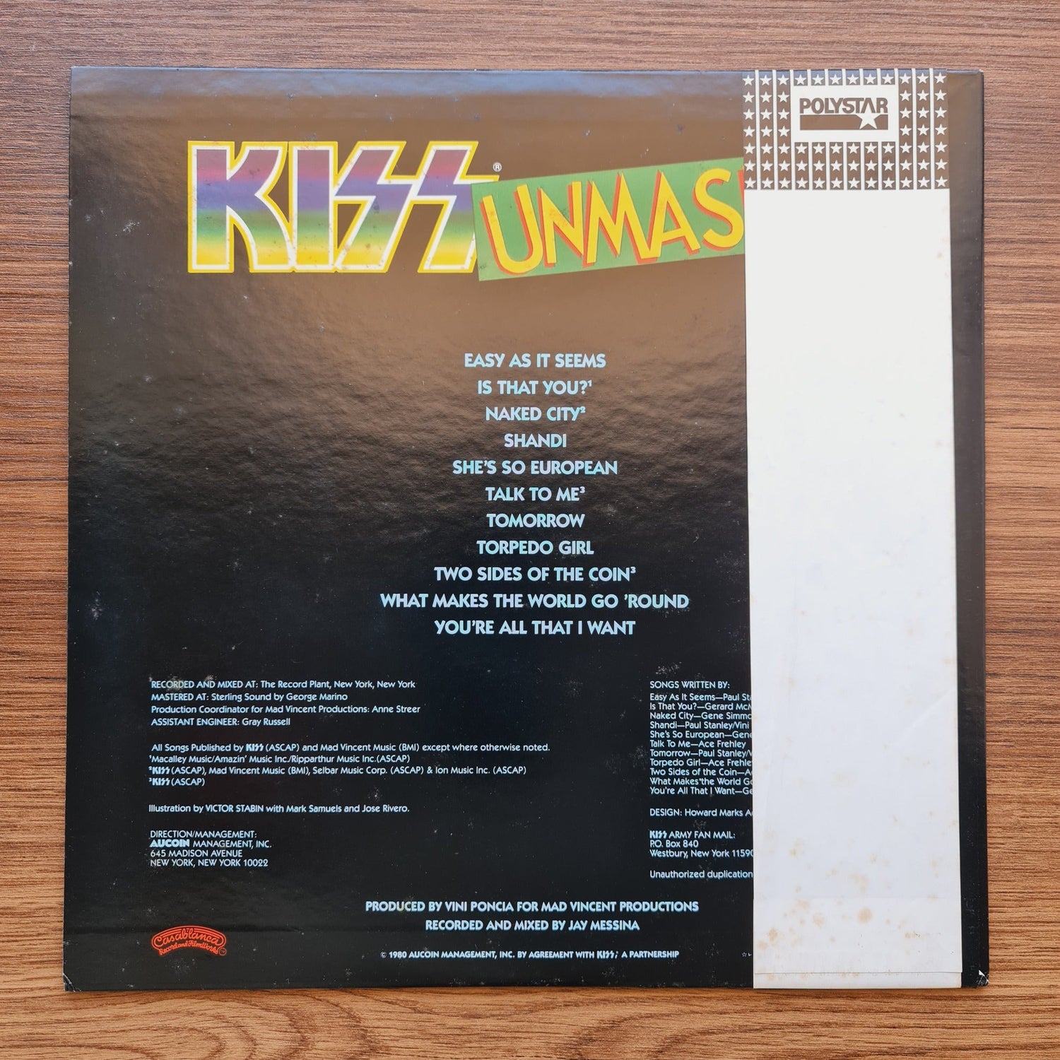 Kiss – Unmasked Only Japan Vinyl