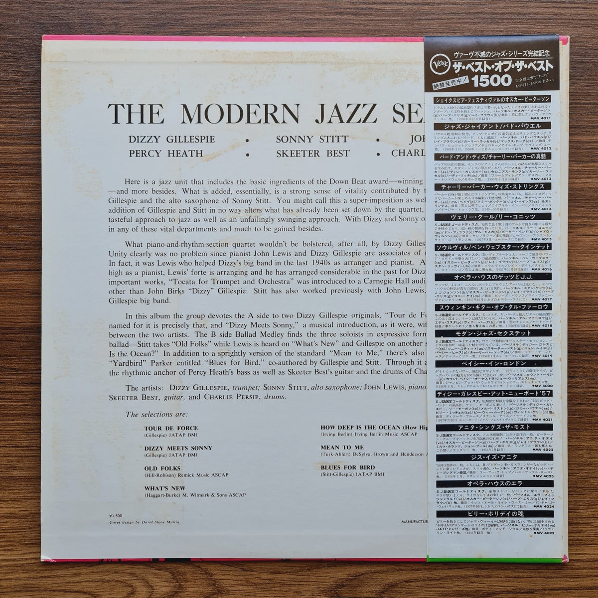 The Modern Jazz Sextet Featuring Dizzy Gillespie, Sonny Stit Only Japan Vinyl