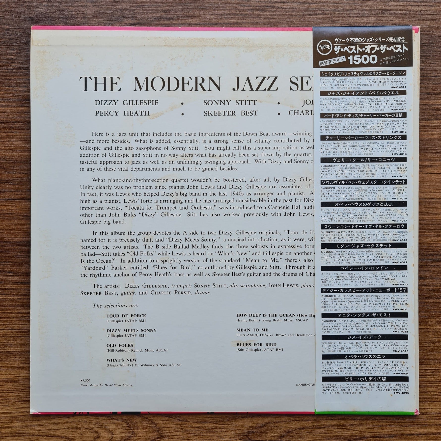 The Modern Jazz Sextet Featuring Dizzy Gillespie, Sonny Stit Only Japan Vinyl