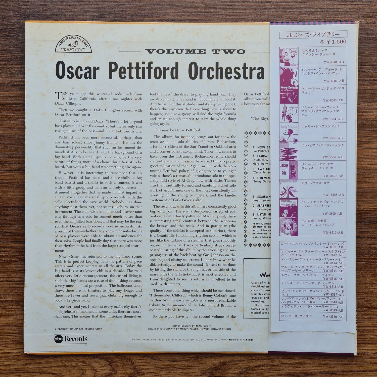 The Oscar Pettiford Orchestra – Oscar Pettiford Orchestra In Hi-Fi, Volume Two Only Japan Vinyl