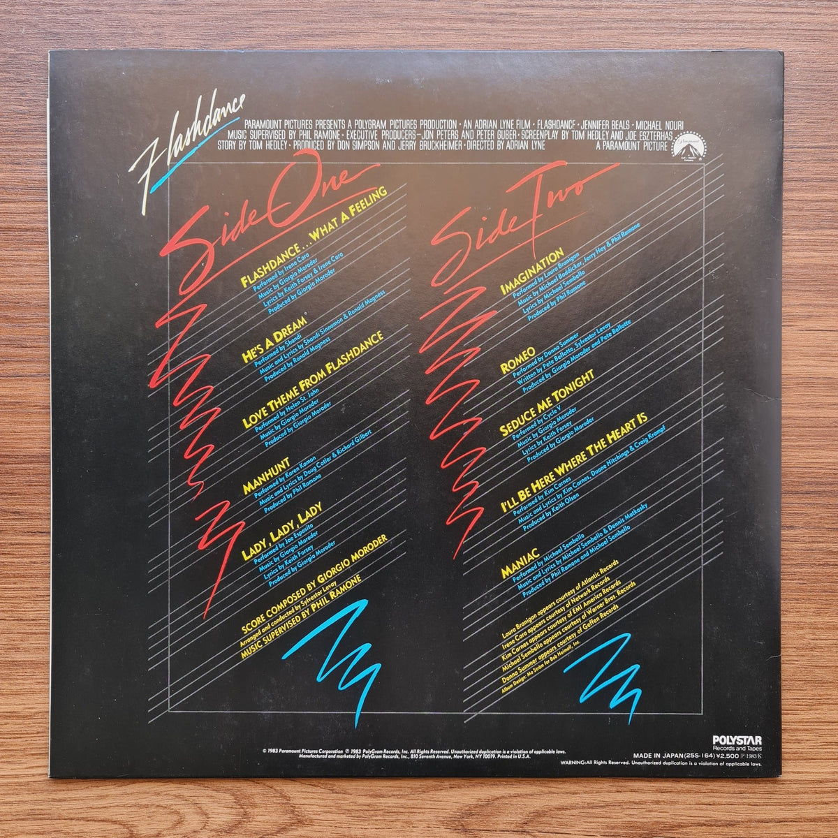 Flashdance Soundtrack Only Japan Vinyl