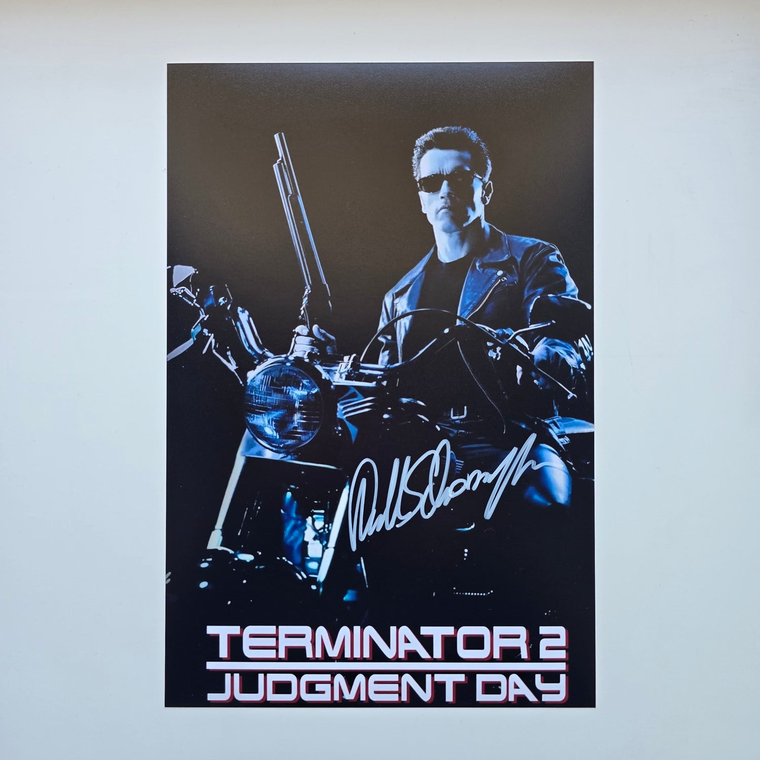 Arnold Schwarzenegger 20x30 cm Boyutunda El İmzalı Fotoğraf (Ömür Boyu COA) Japan Vinyl