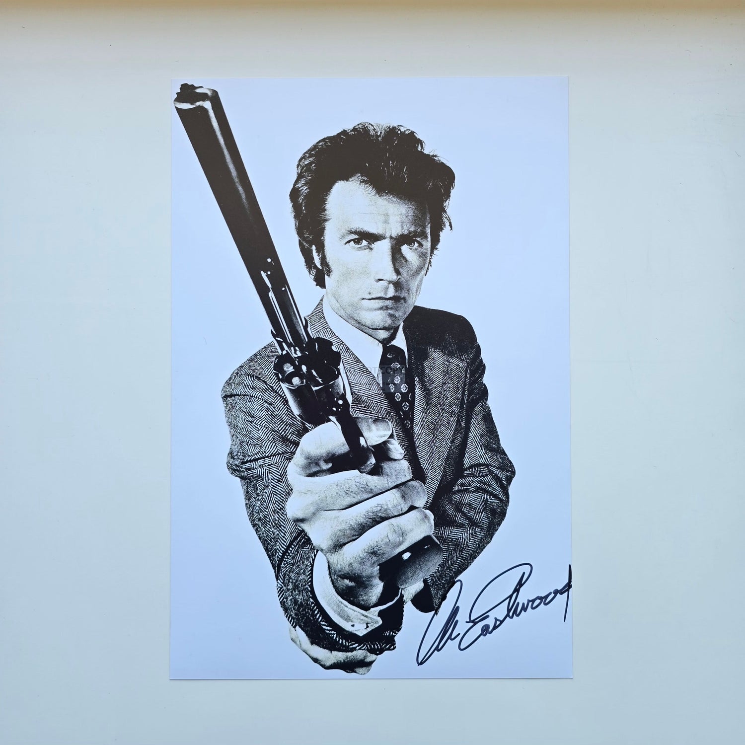 Clint Eastwood 20x30 cm Boyutunda El İmzalı Fotoğraf (Ömür Boyu COA) Japan Vinyl