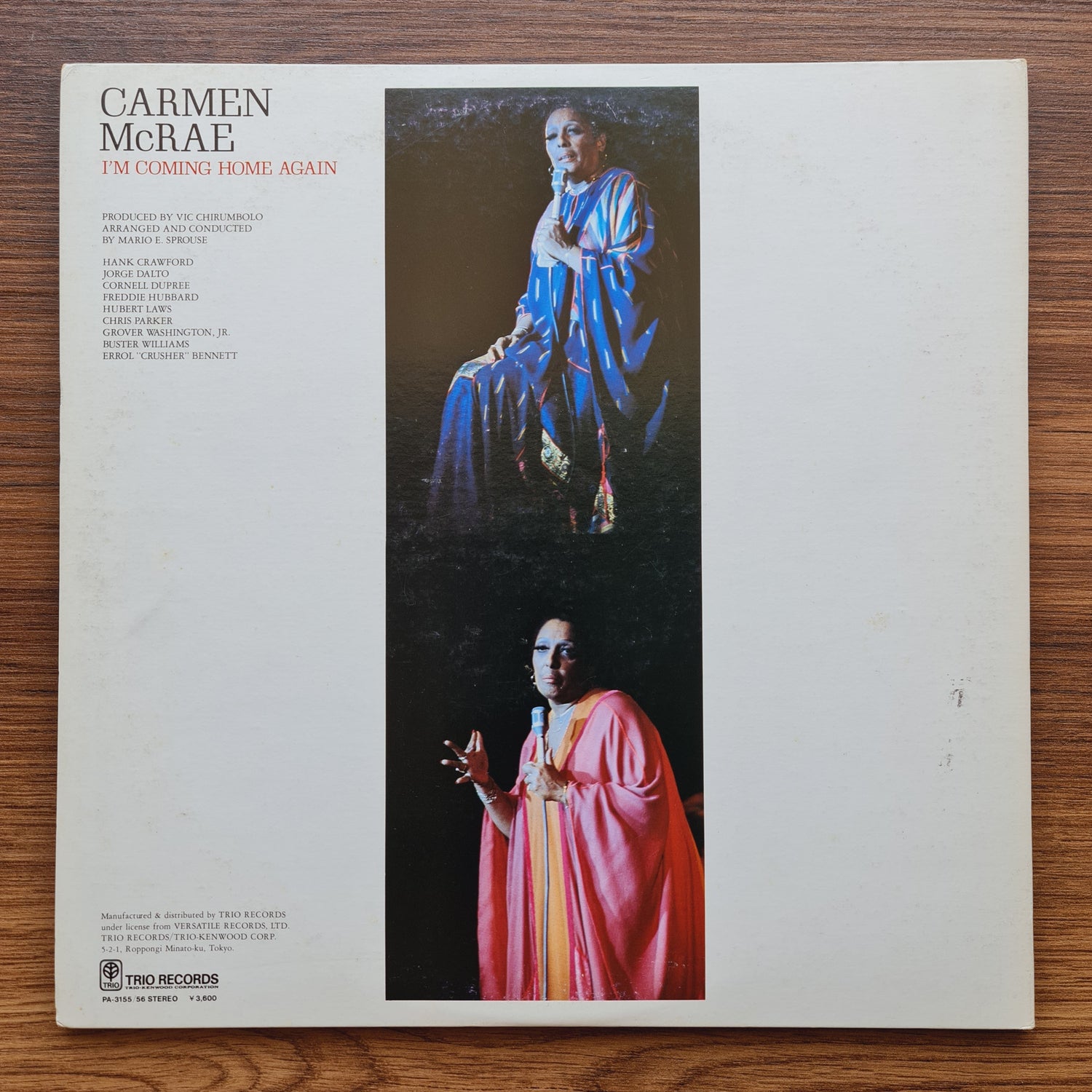 Carmen McRae – I'm Coming Home Again Only Japan Vinyl