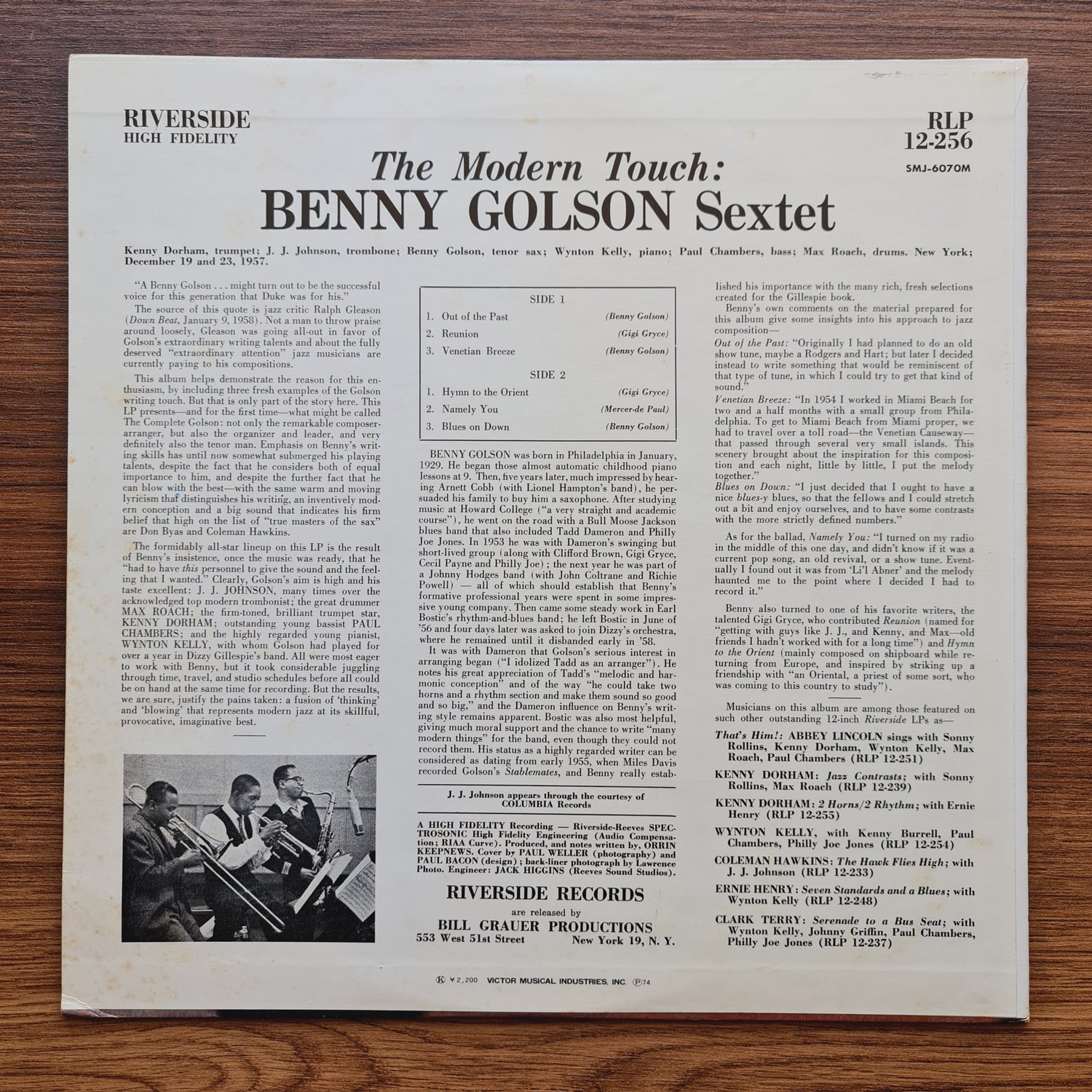 Benny Golson Sextet – The Modern Touch Only Japan Vinyl