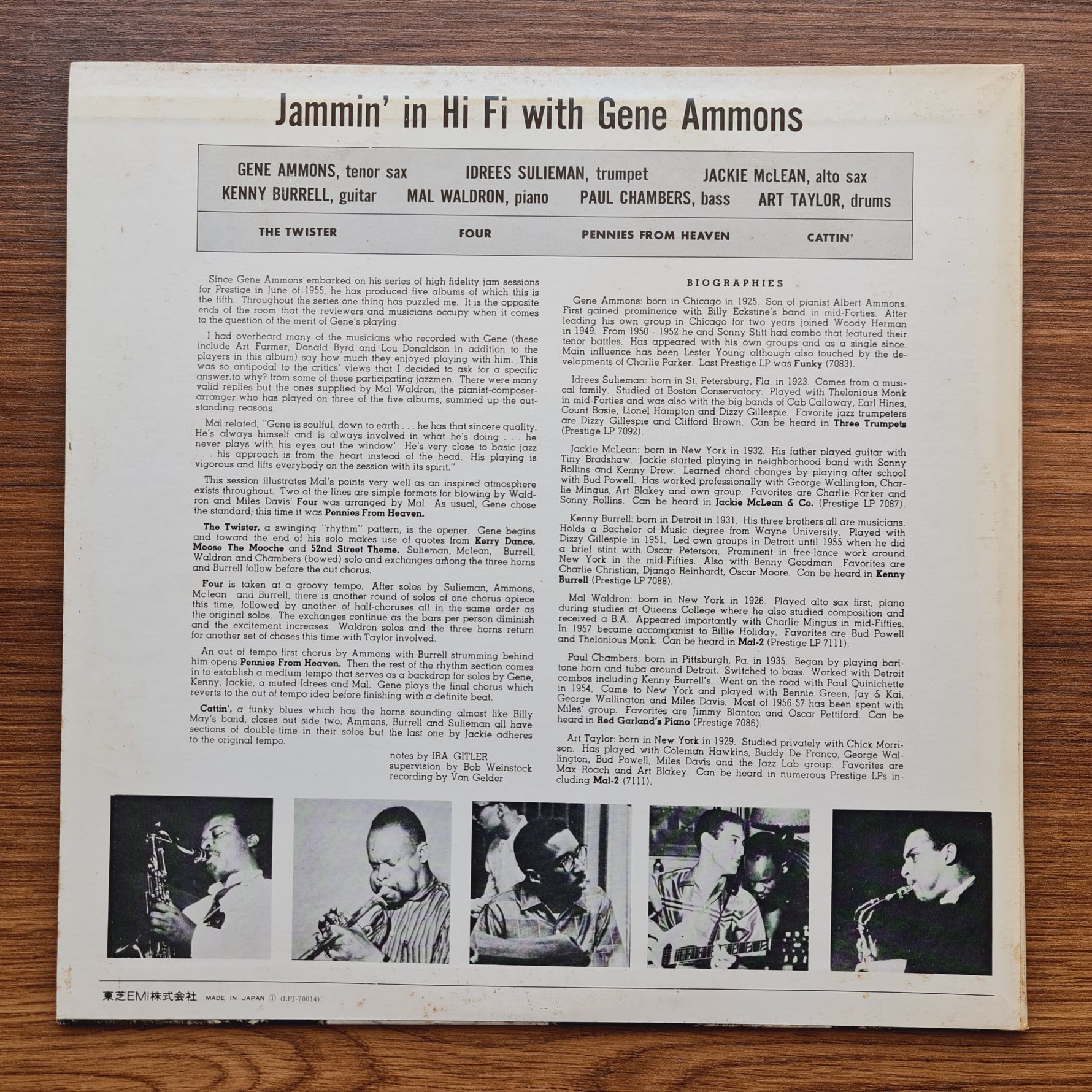 Gene Ammons All Stars – Jammin' In Hi Fi With Gene Ammons Only Japan Vinyl