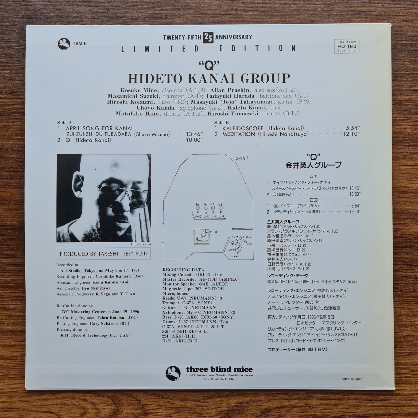 Kanai,Hideto Group – Q (TBM) Only Japan Vinyl
