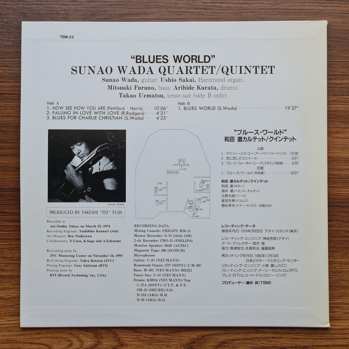 Sunao Wada Quartet / Quintet – Blues World (TBM) Only Japan Vinyl