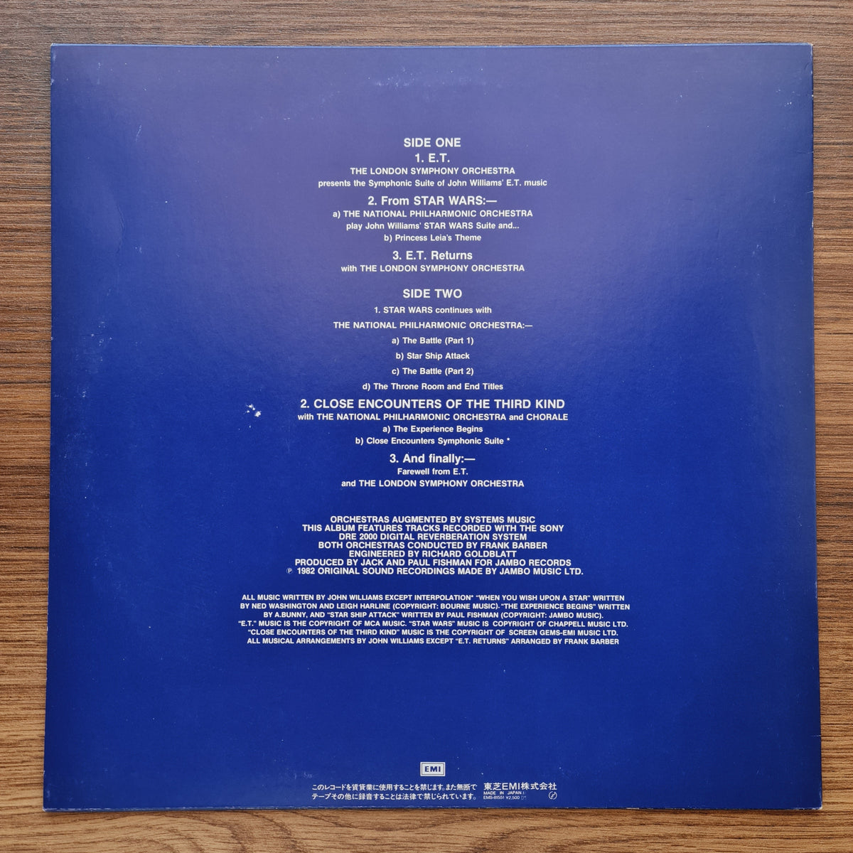 John Williams – Symphonic Suites Only Japan Vinyl