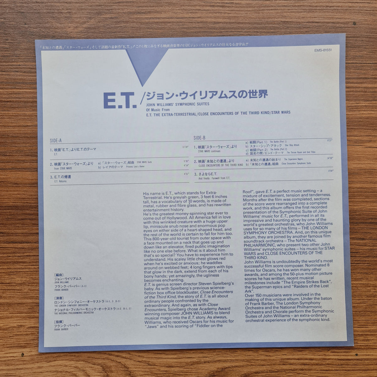 John Williams – Symphonic Suites Only Japan Vinyl