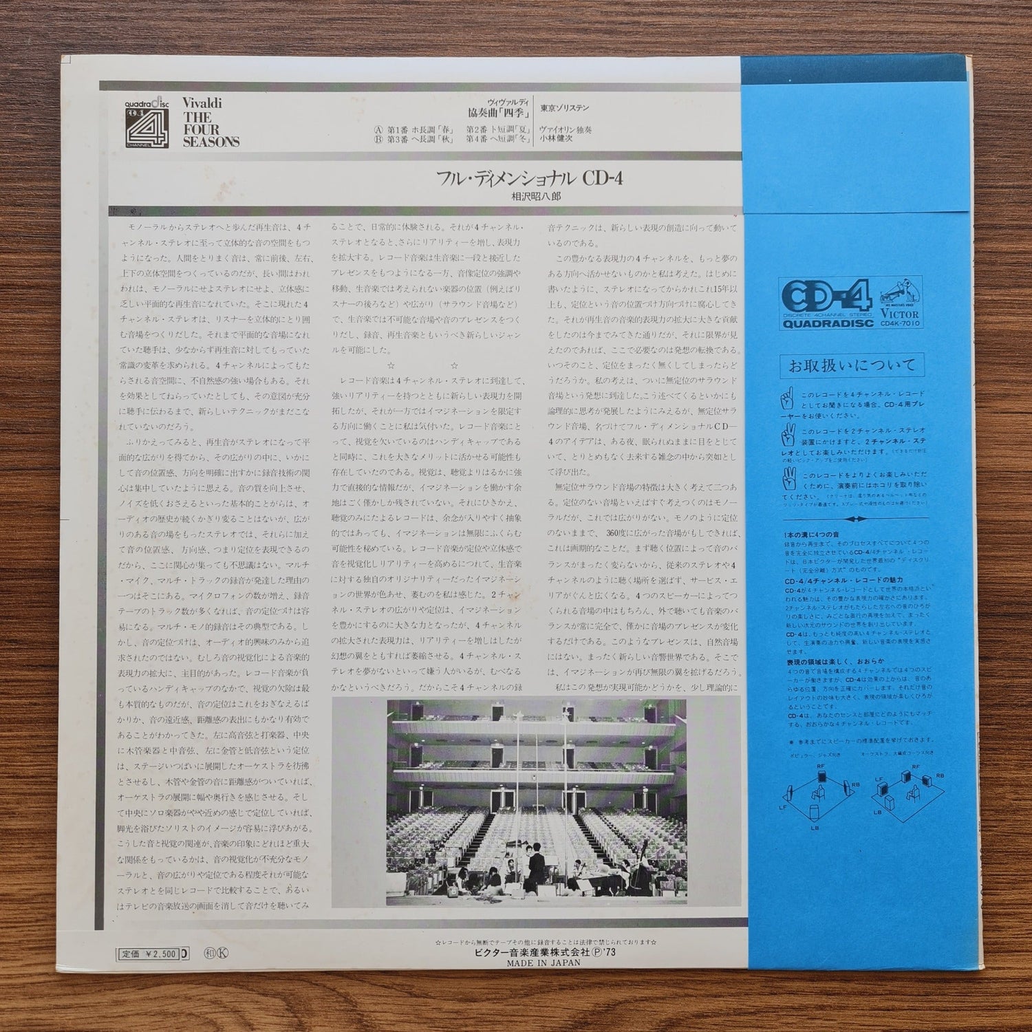 Kenji Kobayashi, Tokyo Solisten, Antonio Vivaldi – Vivaldi The Four Seasons Only Japan Vinyl