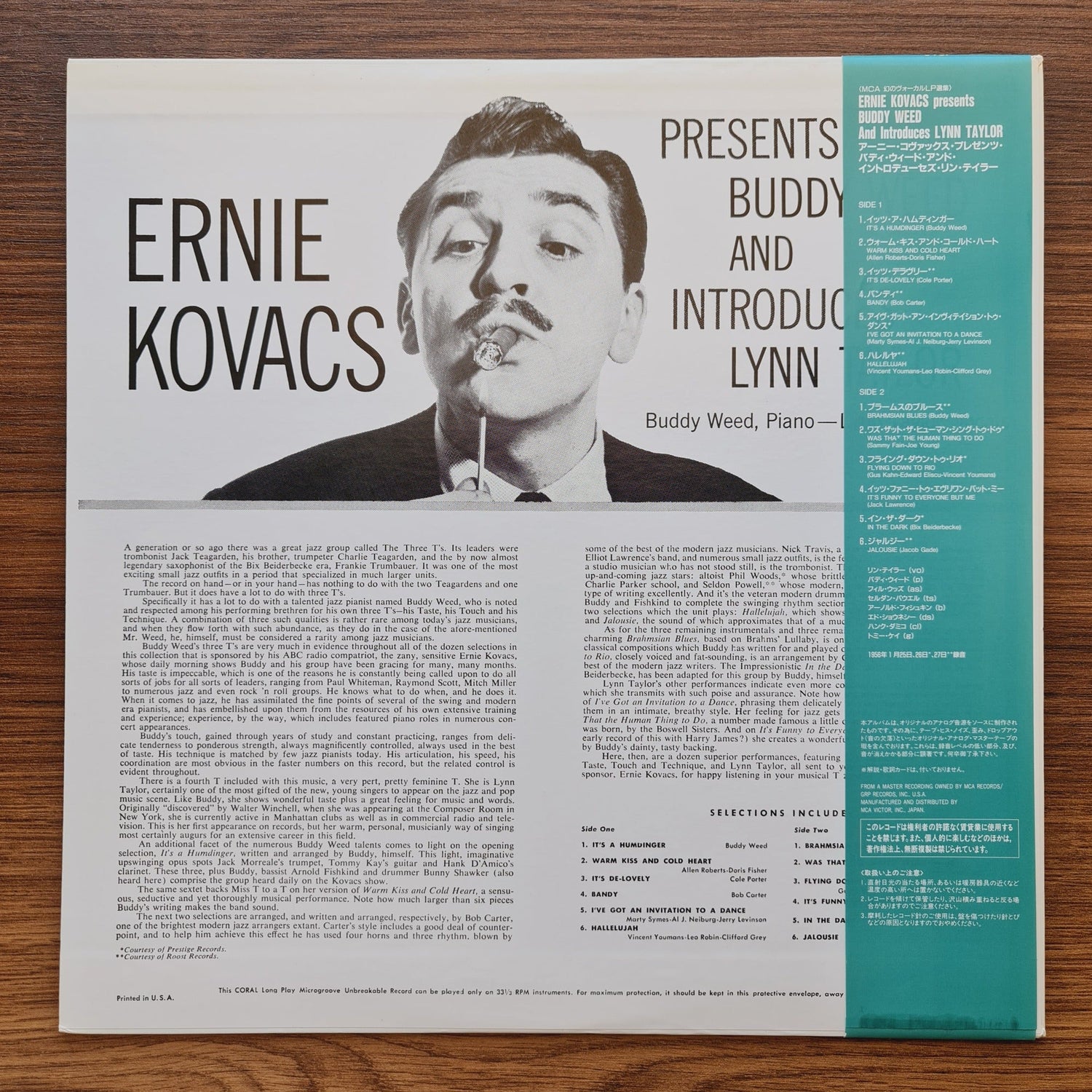 Ernie Kovacs Presents ... Buddy Weed And Introduces ... Lynn Taylor Only Japan Vinyl