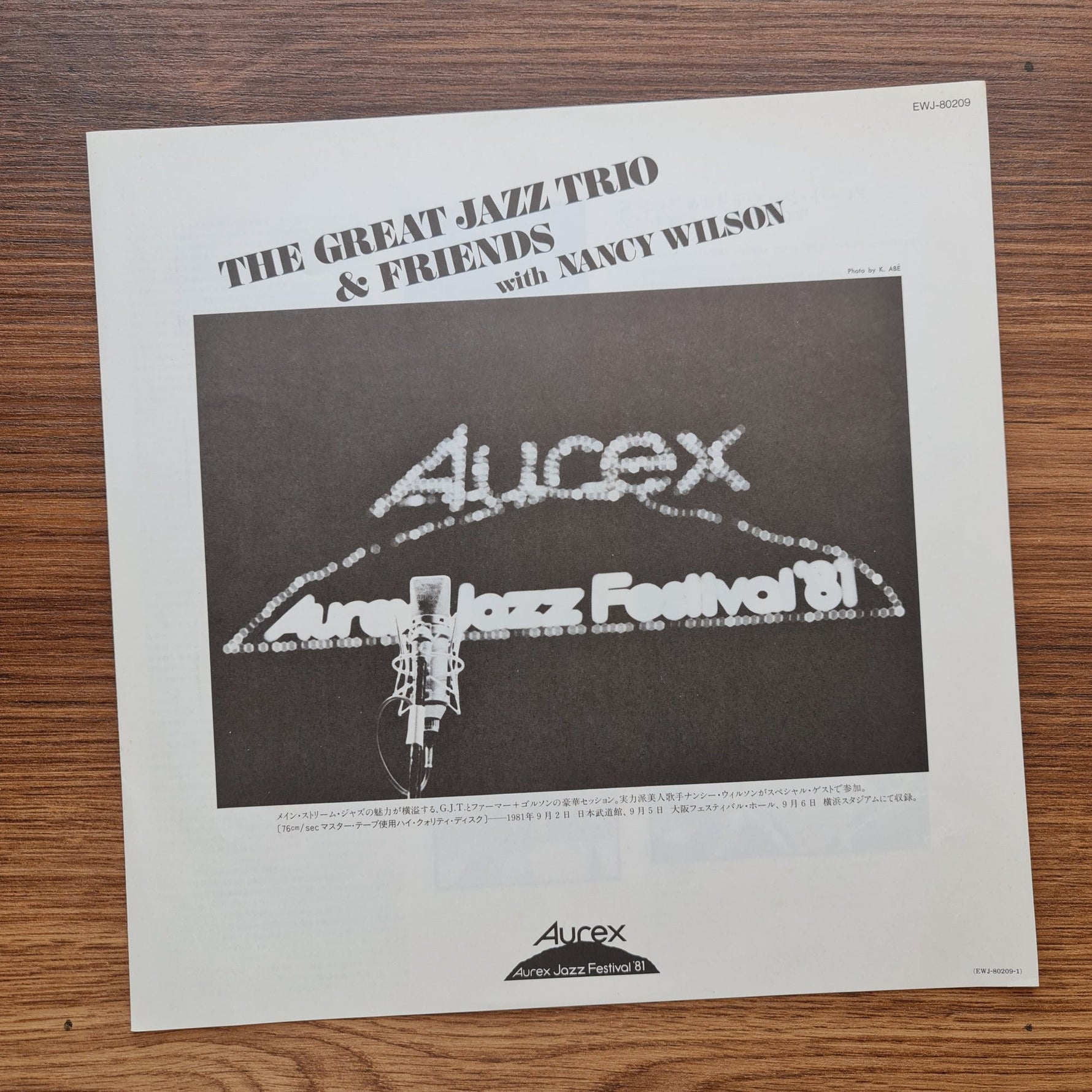 The Great Jazz Trio & Friends with Nancy Wilson – Aurex Jazz Festival '81 Only Japan Vinyl