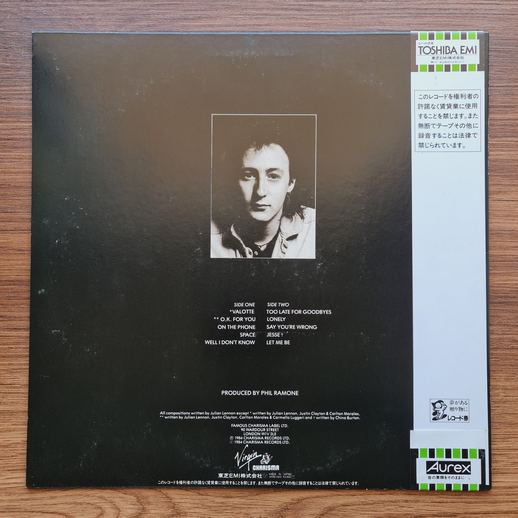 Julian Lennon – Valotte Only Japan Vinyl