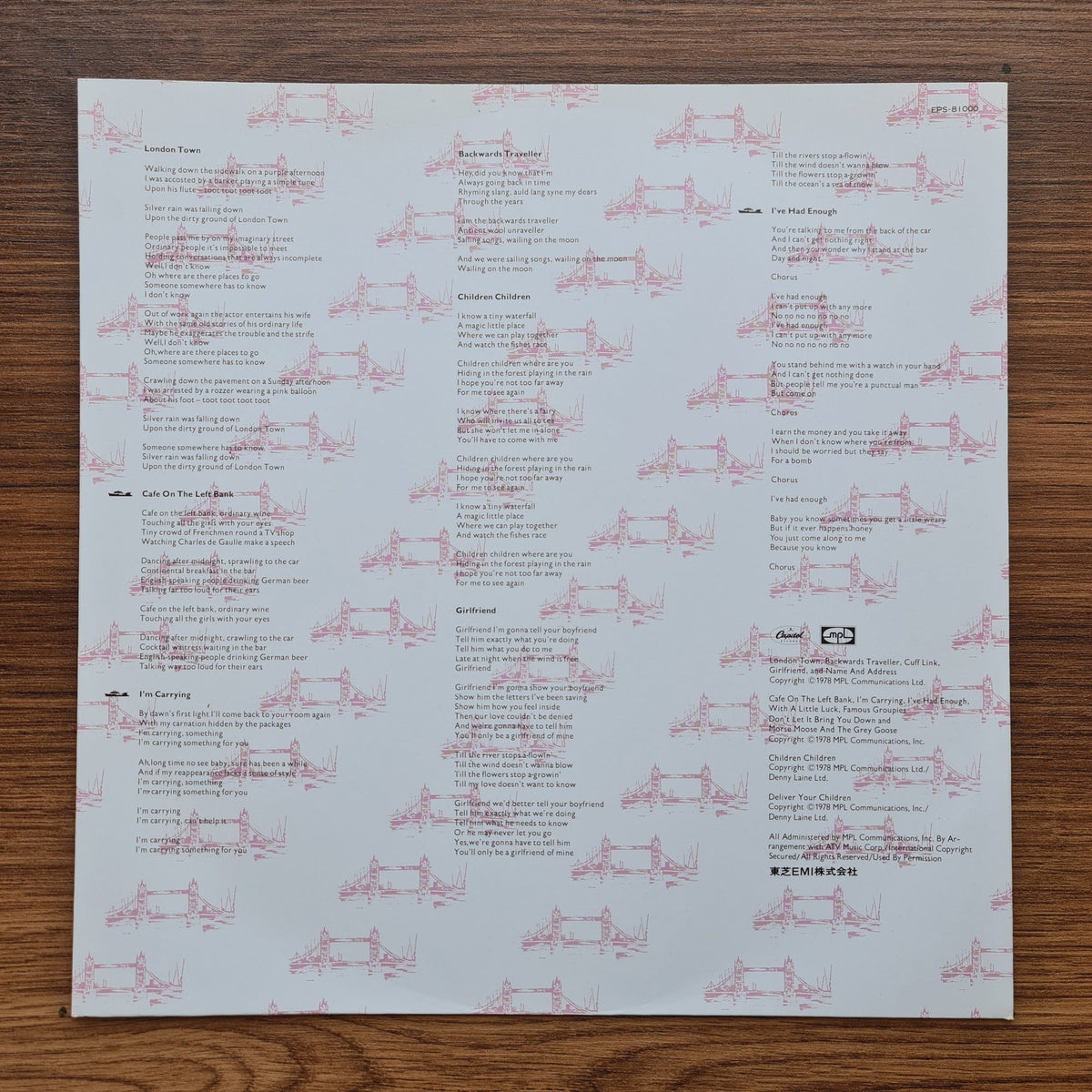 Wings – London Town Only Japan Vinyl