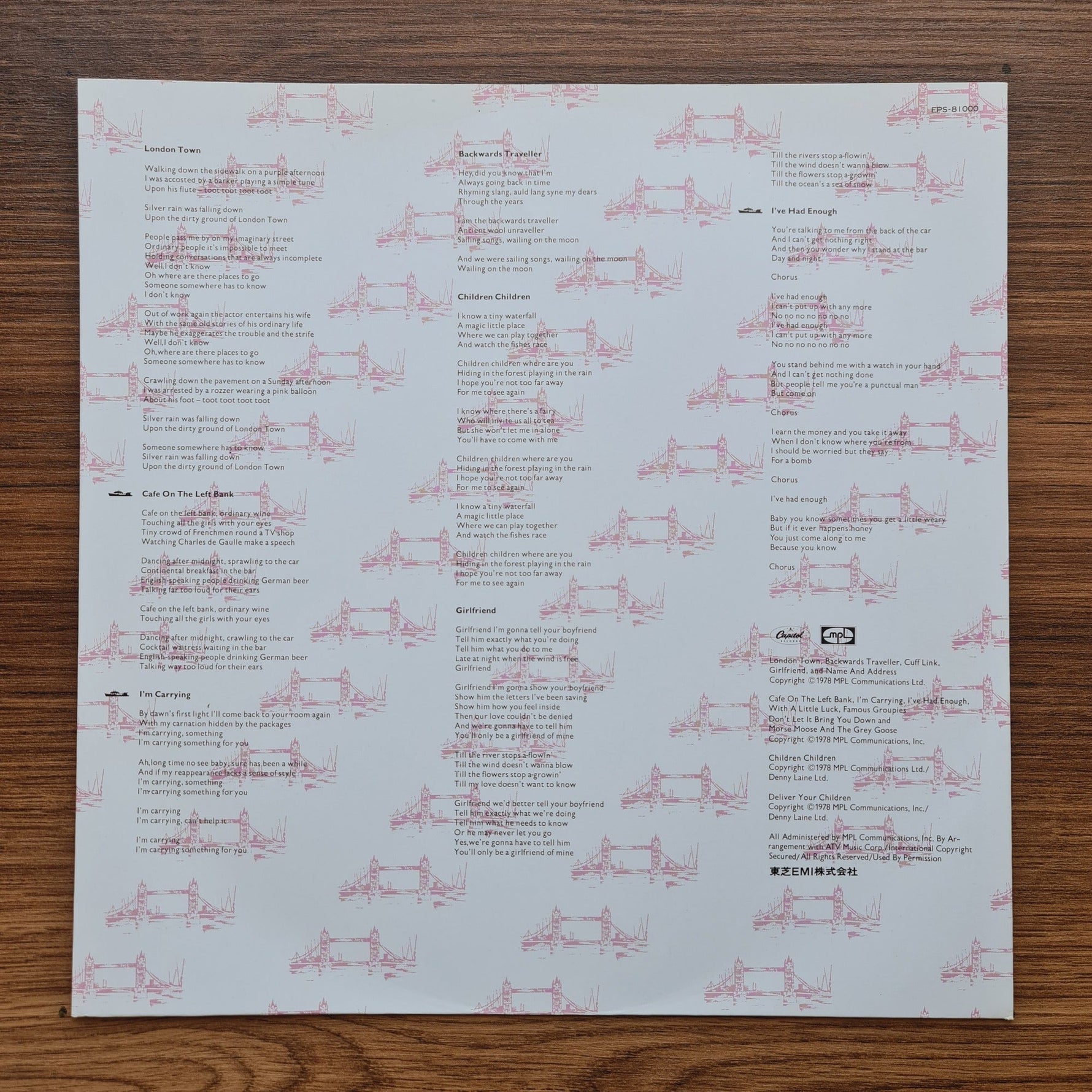 Wings – London Town Only Japan Vinyl