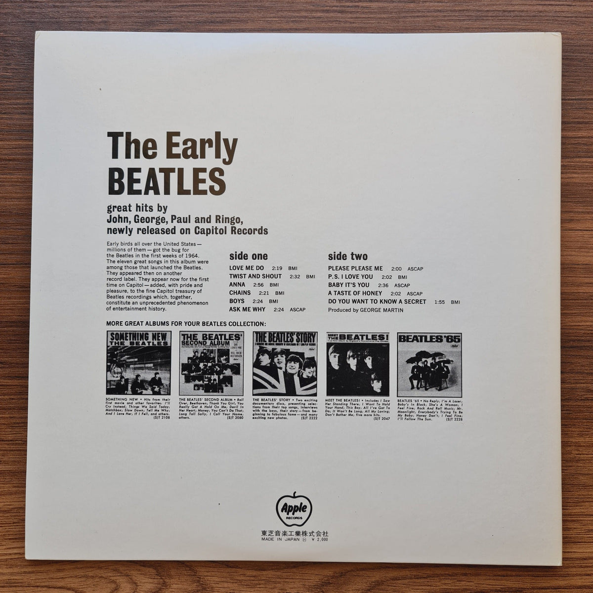 The Beatles – The Early Beatles Only Japan Vinyl