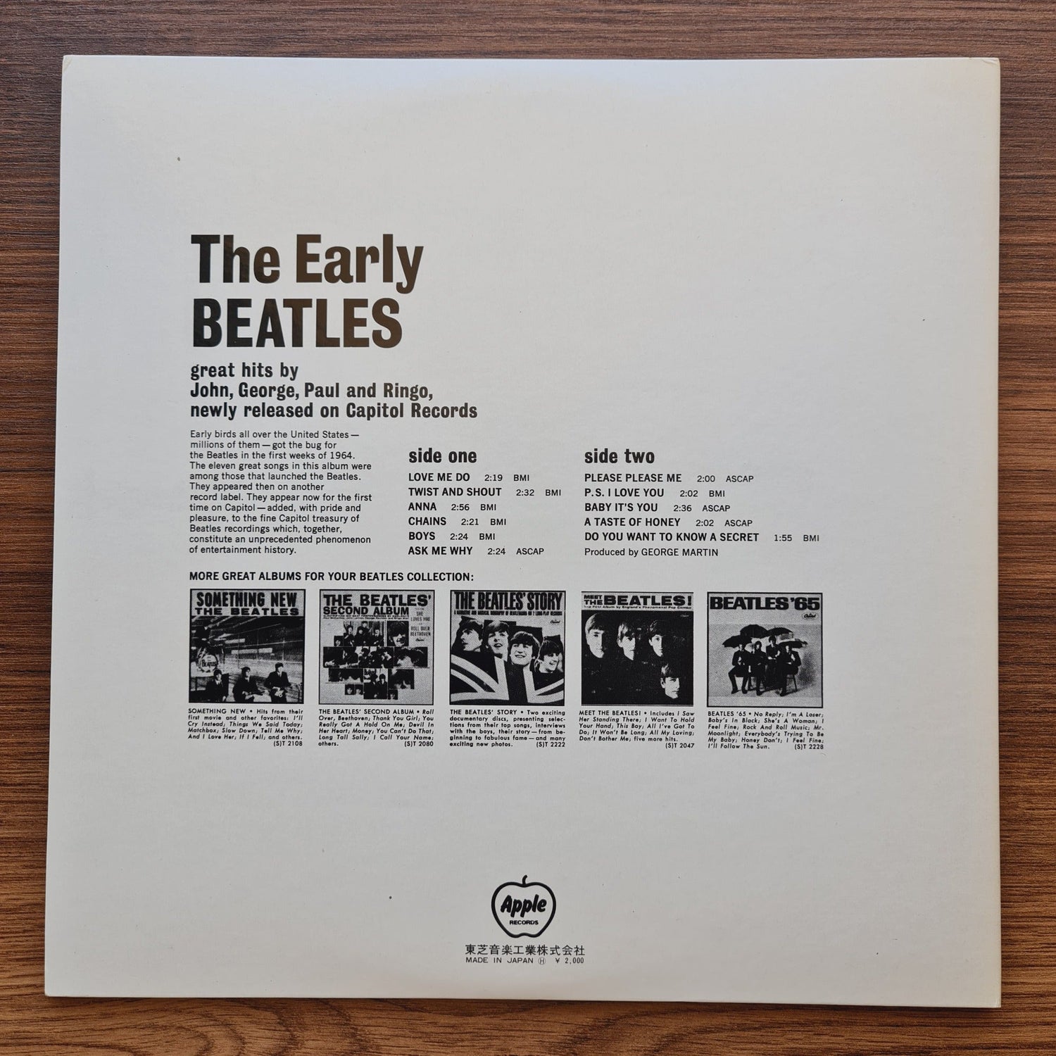 The Beatles – The Early Beatles Only Japan Vinyl