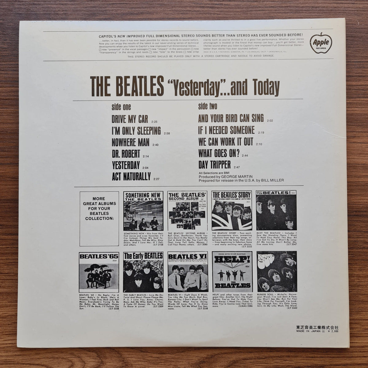 The Beatles – "Yesterday"...... And Today (Red Vinyl) Only Japan Vinyl