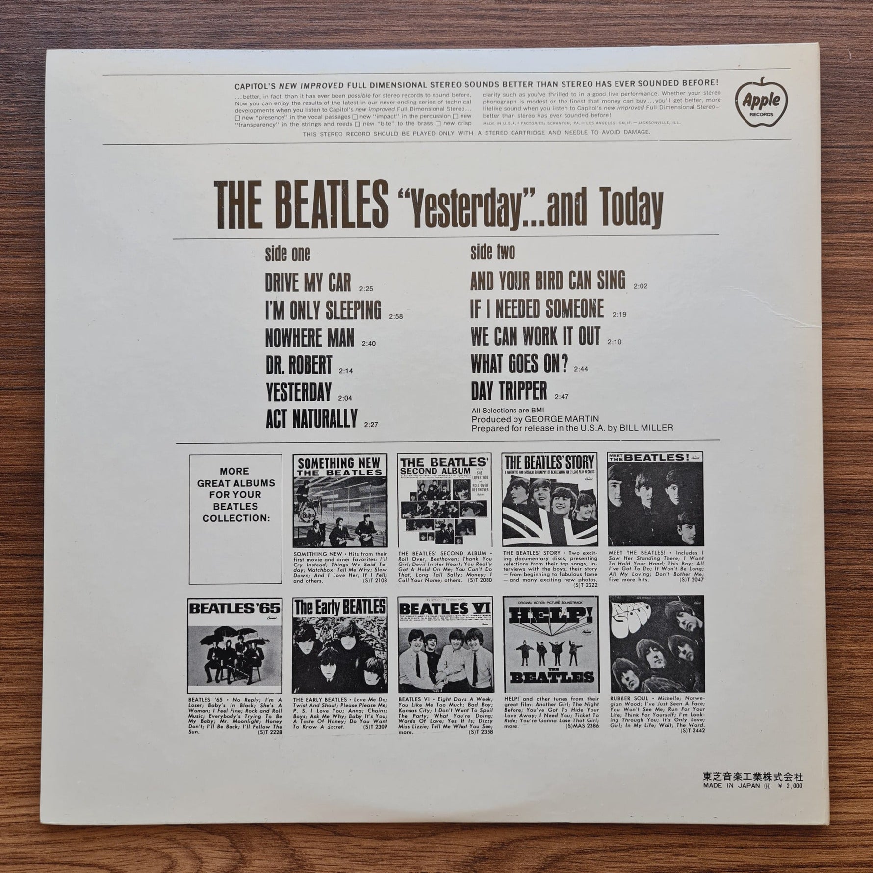 The Beatles – "Yesterday"...... And Today (Red Vinyl) Only Japan Vinyl