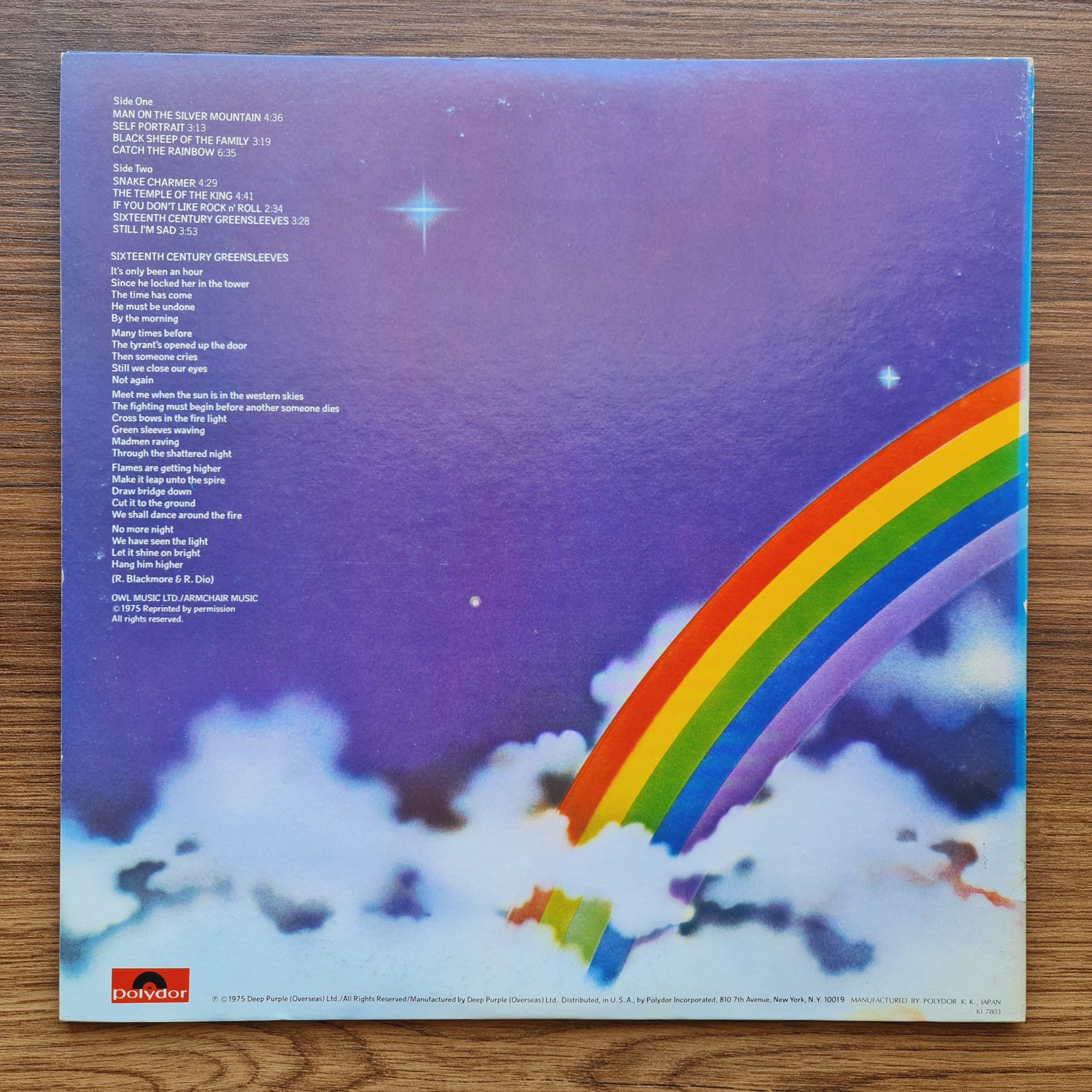 Rainbow – Ritchie Blackmore's Rainbow Only Japan Vinyl